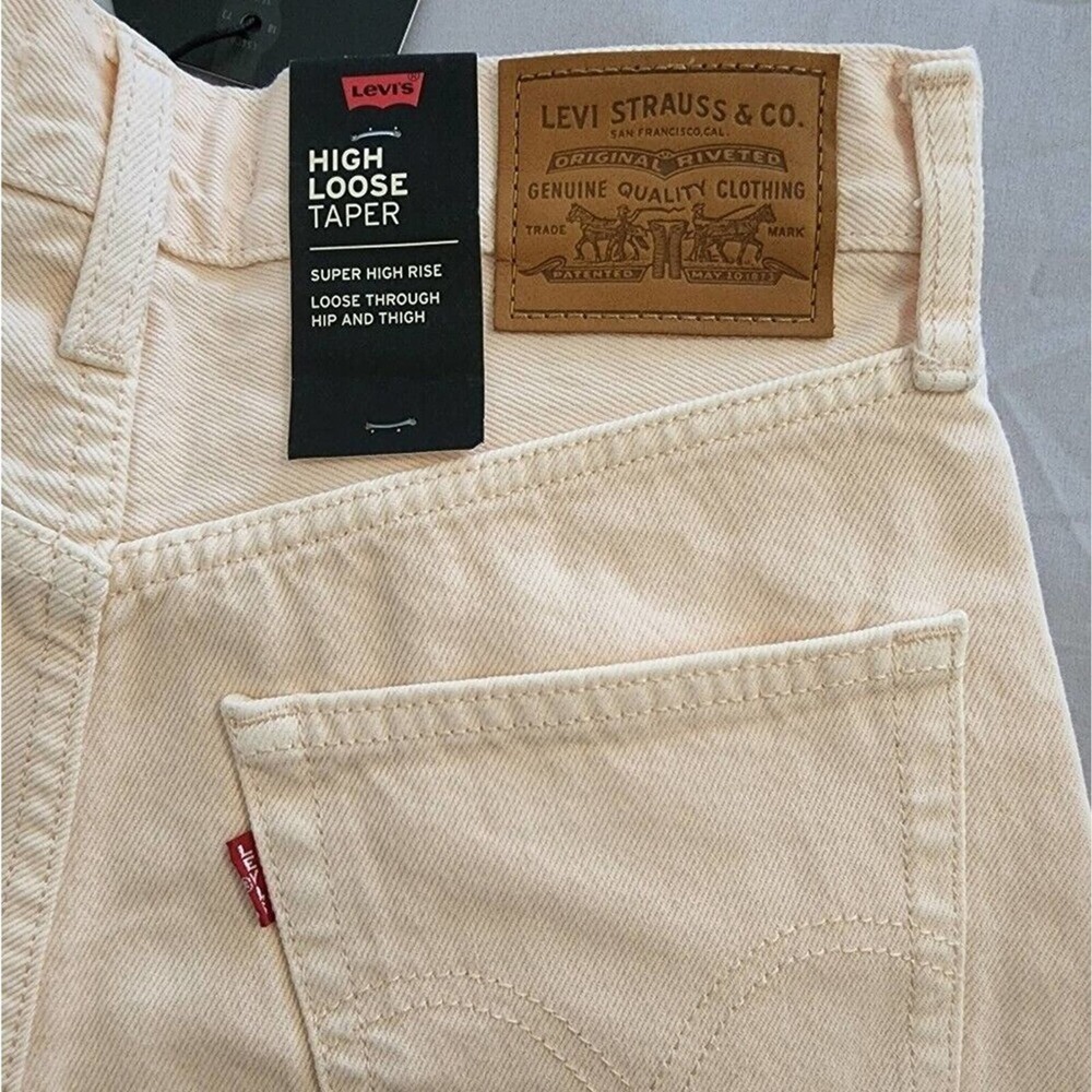 Levi's‎ x Free People high loose taper high rise peach colored jeans size 26 New - Picture 11 of 13